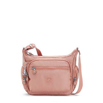 Kipling Gabbie Small Metallic Crossbody Bags Warm Rose | CA 1142MQ